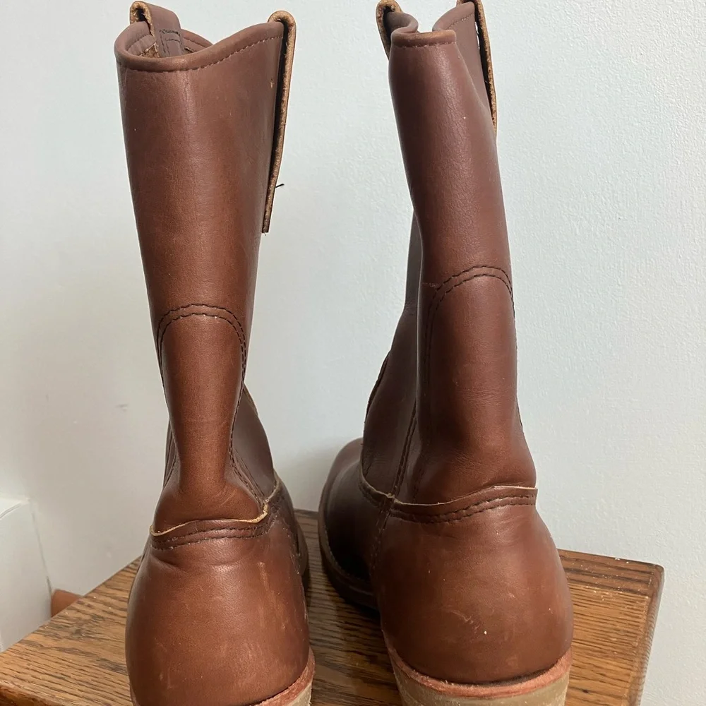 Vtg Redwing Pecos Steel Toe Nail Seat Boots Size 7 1/2 - Picture 5 of 6